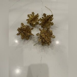 Kirklands Gold Snowflake Ornaments